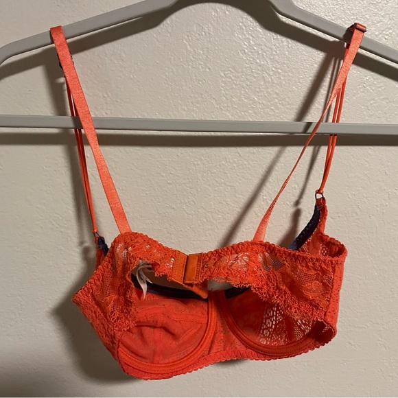Free People Intimately Lace Bralette in Vibrant Orange - Picture 3 of 4